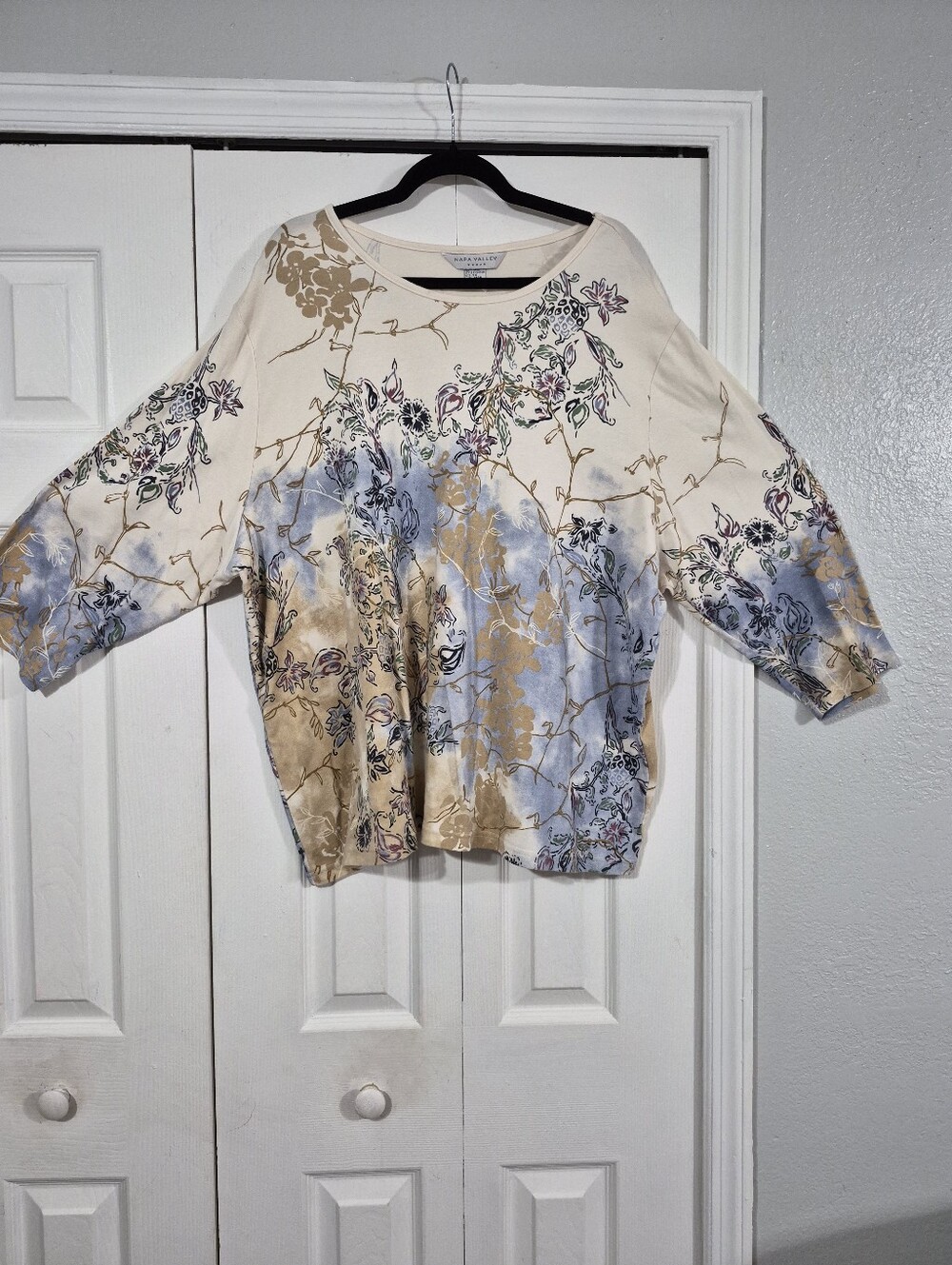 Whimsical Botanical Floral Art Print Top
